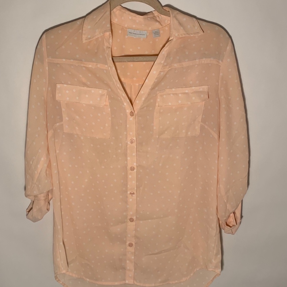 Light Pink Polka Dot Shirt